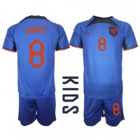 Dječji Nogometni Dres Nizozemska Cody Gakpo #8 Gostujuci SP 2022 Kratak Rukav (+ Kratke hlače)